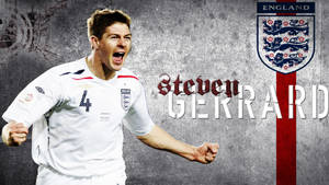 England Football Steven Gerrard Gray Background Wallpaper