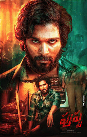 Enhanced Portrait Pushpa Allu Arjun Wallpaper