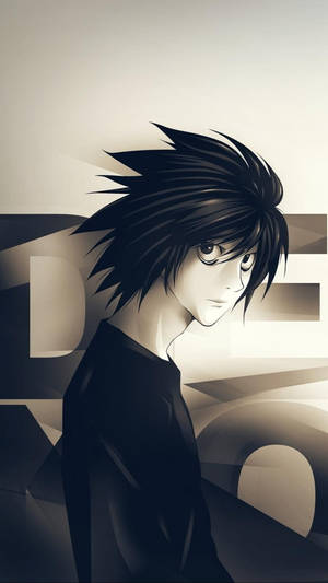 Enigmatic L From Death Note Phone Wallpaper