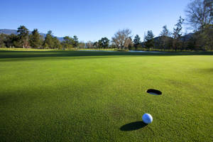 Enjoy A Beautiful Day Out On The Golf Course. Wallpaper