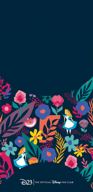 Enjoy A Whimsical Take On Communication With Alice In Wonderland Phone Wallpaper