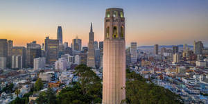 Enjoy Practically Magical Views Of San Francisco From Coit Tower Wallpaper