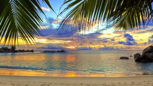 Enjoy The Beauty And Tranquility Of Hd Beach Wallpaper