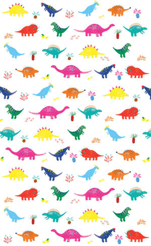 Enjoy The Cuteness Of Dinosaurs With The Latest Iphone. Wallpaper