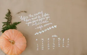 Enjoy The Fall Season With This Cute October Desktop! Wallpaper