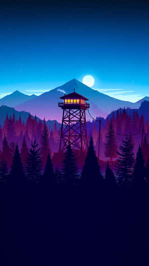 Enjoy The Peaceful Beauty Of A Simple Winter Night. Wallpaper