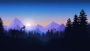 Enjoy The Tranquility Of Minimalist Mountain Wallpaper