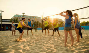 Enjoy Volleyball From Anywhere With This State Of The Art Laptop Wallpaper