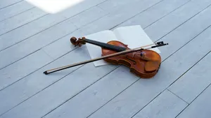 Enjoying A Beautiful Violin Performance Wallpaper