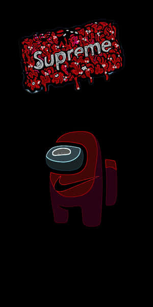 Enjoying A Game Of Among Us On My Phone! Wallpaper