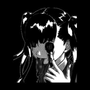 Enjoying A Night Alone With Grunge Anime Wallpaper