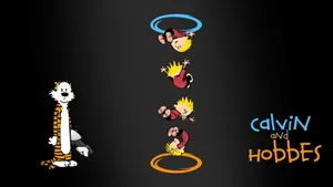 Enjoying A Relaxing Day With Calvin And Hobbes Wallpaper