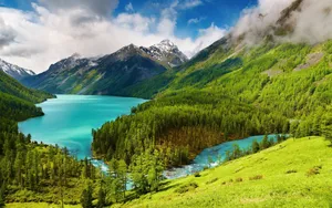 Enjoying The Breathtaking Alpine Views Wallpaper
