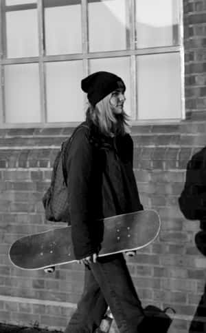 Enjoying The Freedom Of The Skate Park. Wallpaper