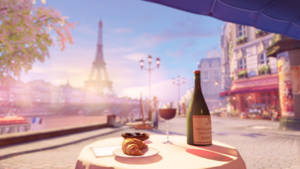 Enjoying The Parisian Sunrise Over Breakfast Wallpaper