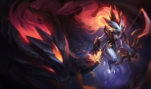 Enter The Shadowfire With Kindred, League Of Legends Wallpaper
