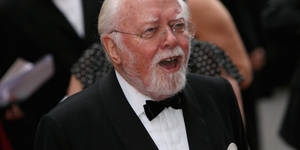 Enthralled Richard Attenborough Expressing Joy Wallpaper