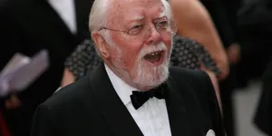 Enthralled Richard Attenborough Expressing Joy Wallpaper