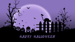 Enthralling Purple Halloween Vibes Wallpaper