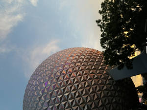 Epcot Globe During Sundown Wallpaper