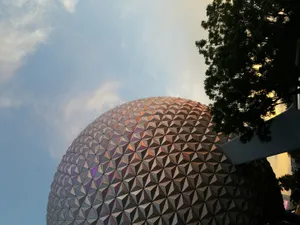 Epcot Globe During Sundown Wallpaper