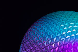 Epcot Globe In Cool Tones Wallpaper