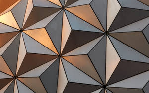 Epcot Globe Silver Pattern Close Up Wallpaper