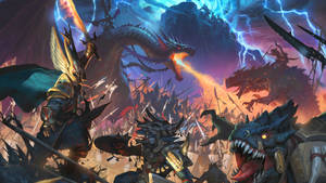 Epic Battle In Warhammer Total War Wallpaper