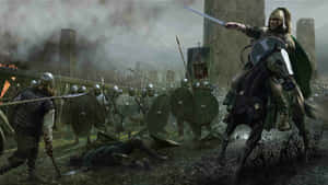 Epic Battle Scene From Attila Total War Game Wallpaper