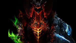 Epic Dragon Flying Through A Mysterious Fantasy Forest Wallpaper