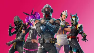 Epic Fortnite In Pink Wallpaper