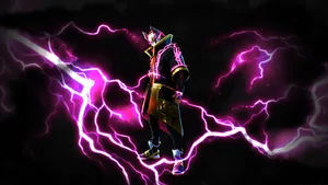 Epic Fortnite Purple Lightning Wallpaper