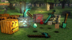 Epic Minecraft Items Wallpaper