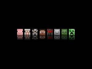 Epic Minecraft Monster Heads Wallpaper