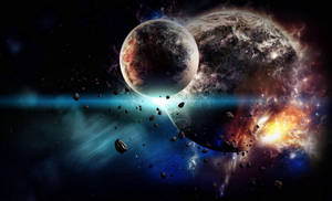Epic Planet And Moon Space Pc Wallpaper