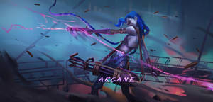 Epic Scene From Arcane: League Of Legends Animations Wallpaper