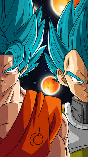 Epic Showdown! Goku And Vegeta On The Iphone Wallpaper