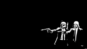 Epic Star Wars Black And White Wallpaper