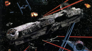 Epic Star Wars Film Millennium Falcon Wallpaper