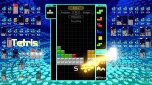 Epic Tetris Line Clear Moment Wallpaper
