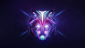 Epic Wolves Robotic Symbol Wallpaper