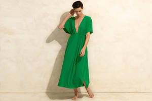 Eres Green Kimono Cardigan Wallpaper