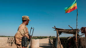 Eritrea Soldier Gazing Away Wallpaper