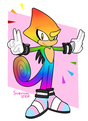 Espio The Chameleon In Pink Artistic Representation. Wallpaper
