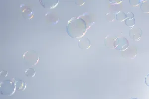 Ethereal Soap Bubbles Floating Wallpaper