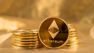 Ethereum Pure Gold Coins Wallpaper