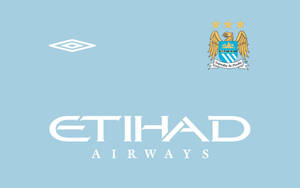 Etihad Airways With The Manchester City Logo Wallpaper