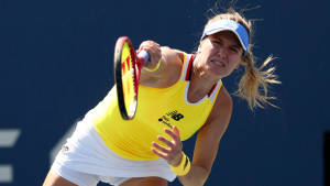 Eugenie Bouchard Playing Under The Sun Wallpaper