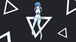 Evangelion 4k Glitched Rei Triangle Wallpaper