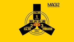 Evangelion 4k Magi System Logo Wallpaper